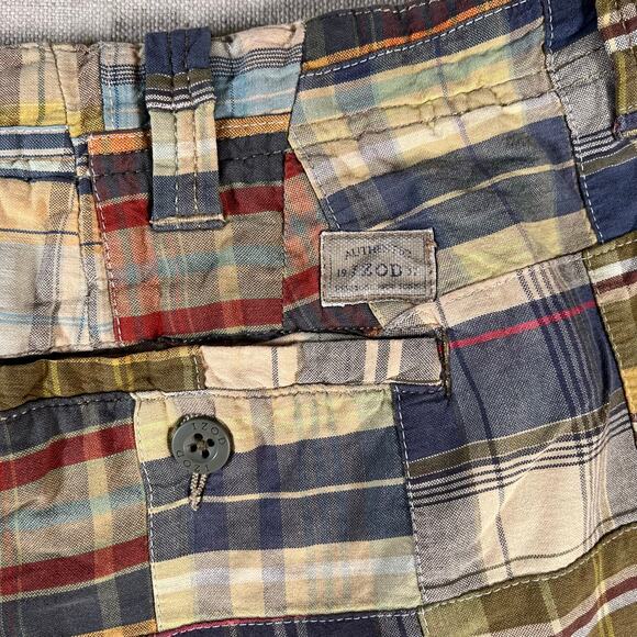 IZOD Mens Chino Patchwork Shorts Size 42 Inseam 9" Preppy Casual - Picture 6 of 7